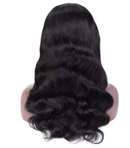 Perruque avant en dentelle HD noire avec perruques et extensions de cheveux pour femmes de style vague d'eau douce de qualité Remy cheveux indiens - Product Image 3