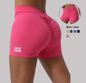 Ropa de gimnasio personalizada Deportes Fitness Yoga Fitness Shorts Peach Butt Tight Deportes Tres puntos Gym Biker Shorts Scrunch Butt Shorts - Product Image 1