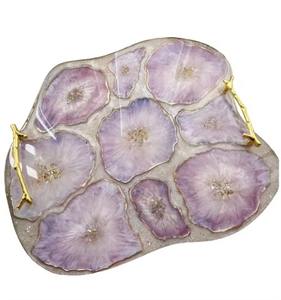 Plateau en résine avec petites pièces en résine Plateau de service et organisateur décoratif élégant pour la cuisine et la salle à manger de l'Inde - Product Image 1