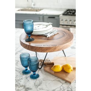 Bandeja de servicio redonda moderna Diseño único con pinchos en pantalla plateada elegante para bebidas y aperitivos - Product Image 5