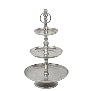 Premium Modern Aluminum <b>Cake</b> <b>Stand</b> With Sturdy Build For Birthday Wedding Dessert Display Party Home Kitchen Celebration - Product Image 5