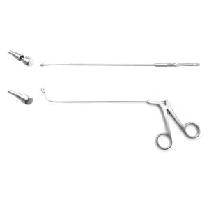Pinzas Frontales para Senos Paranasales Stammberger, Doble Cuchara, Endoscopio Nasal Manual, Curvado hacia Arriba, Corte de 360 Grados, Acero Inoxidable - Product Image 2
