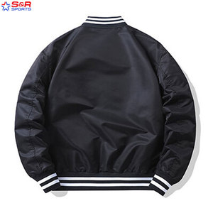 Casual Slim Fit Bomber chaquetas de los hombres de alta calidad de moda de color sólido chaquetas de hombre ligero mejor venta chaqueta de bombardero para hombre - Product Image 2