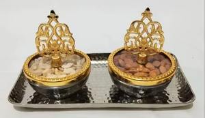 Ensemble de 2 bols à collation en aluminium avec plateau assorti, résistant et fiable même avec une utilisation quotidienne pendant de nombreuses années - Product Image 4