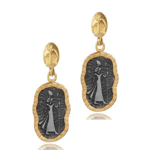 Style égyptien Cléopâtre Conception Symbole Ancien Boucles D'oreilles En Gros Turc À La Main 925 Bijoux En Argent Sterling - Product Image 3