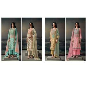 Elegante Pashmina Impreso Salwar Kameez Trajes Elegante Trabajo hecho a mano Humedad que absorbe las arrugas para fiesta Venta al por mayor disponible - Product Image 6