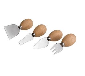 Juego de cuchillos de queso de viaje de 6 piezas con logotipo personalizado con mango de madera, colección de rebanadores de queso de acero inoxidable, cortador de queso - Product Image 5