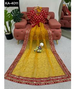 ชุดส่าหรีผ้าไหมออร์แกนซ่าสำหรับผู้หญิงคอลเลคชั่นเทศกาลและงานแต่งงานแฟนซีใหม่ล่าสุด - Product Image 1