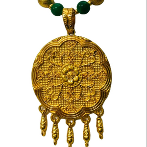 Conjunto de collar con abalorio de perlas de Color verde con pulsera, pendientes, anillos de dedo, joyería de aleación chapada en oro, regalo de boda para fiesta de mujer - Product Image 2