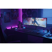 Monitor curvo ultrapanorámico de 34 pulgadas 21:9, 100% sRGB, sin bisel, 4k 144hz para computadora de escritorio, ideal para eSports profesionales.