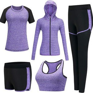 Elegante conjunto de yoga naranja Top corto y polainas de pijama transpirable ropa de fitness sin costuras para mujeres - Product Image 1