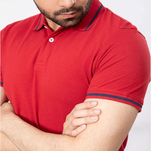 Polo décontracté à manches courtes pour hommes avec logo personnalisé Nouveau design Tissu tricoté Spandex Logo personnalisé Design - Product Image 6