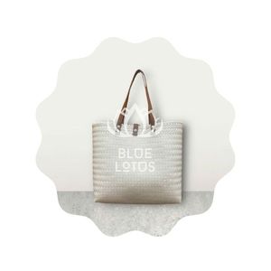 HOT SALE <b>Blue</b> Lotus Vibrant Plastic <b>Bag</b> 2025 Multi Purpose Durable <b>Bags</b> for Market and Daily Shopping - Product Image 1