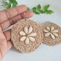 Boucles d'oreilles bohèmes en rotin et bois, style classique, best-seller Moon Art India, bijoux fins et mignons pour femmes et filles, Halloween, Noël