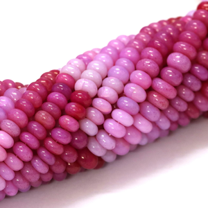 Magnifiques perles d'opale rouge vin, forme ronde, lisses, 7-9 mm, perles d'opale rouge vin de qualité AAA, bijoux en perles d'opale. - Product Image 2