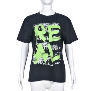 Pas cher personnalisé été coupe ample t-shirt en gros femmes tenues porter blanc à manches courtes t-shirts pour les femmes Vintage décontracté hauts à la mode - Product Image 1