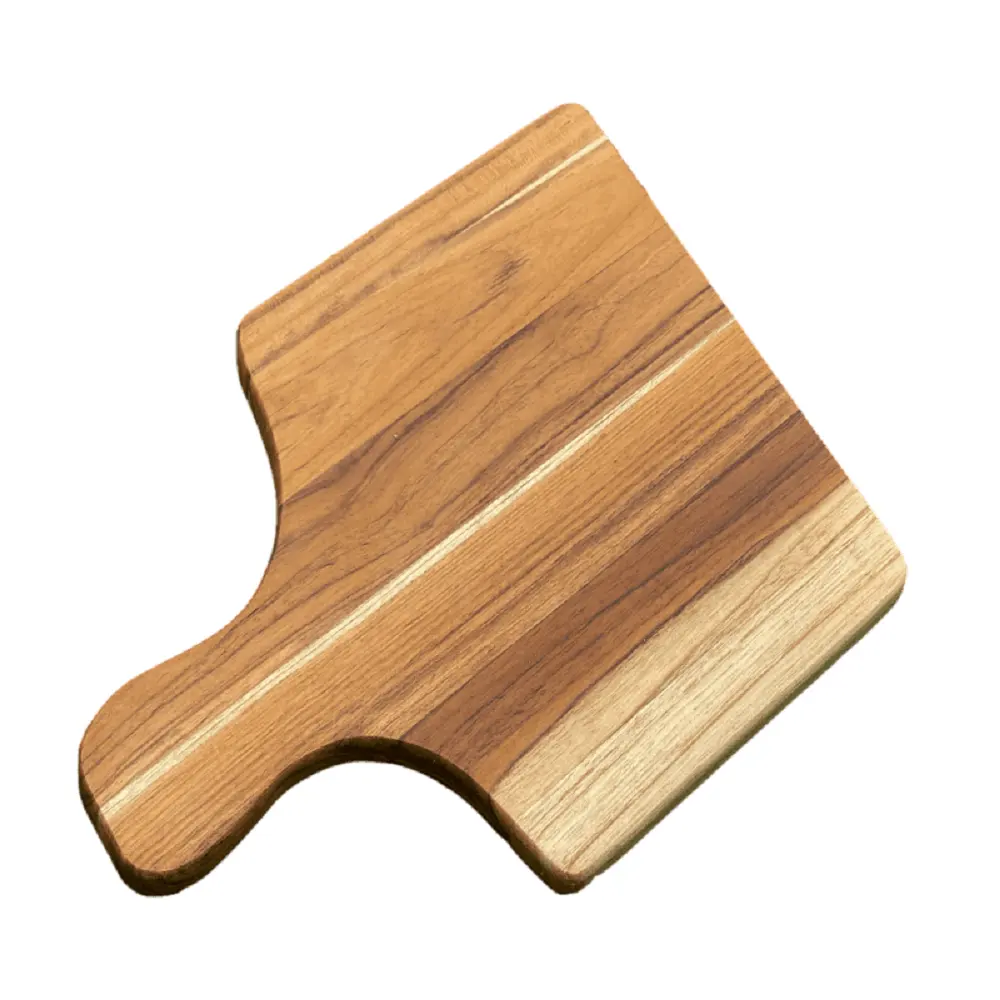 Sıcak satış akasya ahşap yuvarlak kesme tahtası saplı bambu doğrama tahtası et ekmek tahtası  için