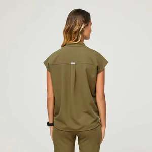 Uniforme Médico con Cuello Alto y Cremallera para Doctor y Enfermera, Bata Quirúrgica de Color Sólido para Quirófano, Traje de Pantalón y Blusa para Hombre y Mujer - Product Image 3
