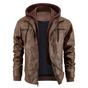Veste en cuir grande taille de haute qualité pour hommes, vêtements d'extérieur coupe-vent, fermeture à glissière, vêtements de course automobile respirants - Product Image 1