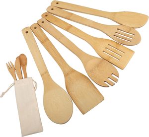 Manufacturing Wholesale with High Quality Bamboo Spoon Set for <b>Cooking</b> Set of 6 Pieces Handmade in Vietnam - Product Image 1