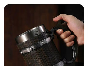 Tasse en bois poli à grain large Premium Drinkware par Tradebyd pour les boissons Premium - Product Image 4