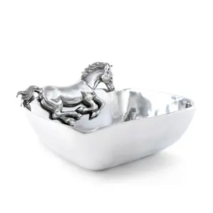Hand-Polished Premium <b>Metal</b> <b>Bowl</b> Interior <b>Metal</b> Decorative <b>Bowl</b> for Home and Hotel Decor Luxury Silver Safe plated Zahid Exports - Product Image 4