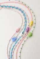Collier d'été personnalisé en perles d'eau douce faites à la main, couleur douce, avec breloque coquillage et pierre naturelle réglable, bijoux pour femme