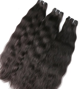 Extensiones de cabello virgen crudo indio recto de alta calidad Cabello humano natural de templo de un solo donante auténtico - Product Image 1