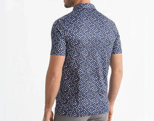 Camisetas de golf de manga corta personalizadas para hombre al por mayor estampado sólido para Polo 92% poliéster 8% LICRA transpirable algodón/Bambú - Product Image 2