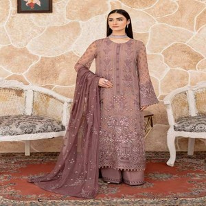 Branded Suits of FLOSSIE High Quality Chiffon Stylish and Beautiful <b>Indian</b> and Pakistani Dresses Fancy Wear <b>Top</b> Quality Suits - Product Image 2