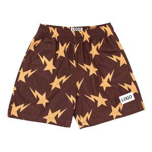 Pantalones cortos deportivos OEM personalizados de alta calidad 100% poliéster para hombre, pantalones cortos de baloncesto ecológicos, impresión por transferencia por sublimación, logotipo personalizado - Product Image 3