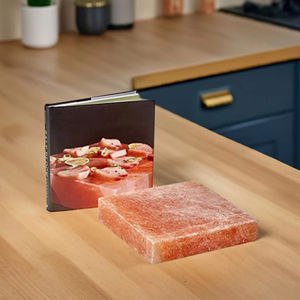 Plaque en forme de briques pour une cuisson BBQ magnifique et une décoration intérieure, dalles sculptées en sel rose de l'Himalaya biologique et naturel - Product Image 1