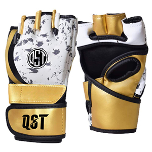 ถุงมือต่อสู้แบบครึ่งนิ้วทำจากหนังสินค้ามาใหม่ถุงมือฝึกการต่อสู้แบบ UFC ครึ่งนิ้วพร้อมคุณสมบัติยืด - Product Image 1