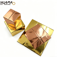 Caja de cartón corrugado con lámina dorada personalizable Huamao para embalaje de regalos y envíos al por mayor.