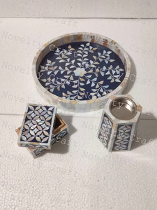 Soporte Mubkhar Set Quemador de incienso MADKHAN para decoración del hogar con bandeja de incrustaciones a bajo precio por Novelty Craft - Product Image 4