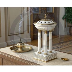 Quemador de Incienso de Latón de Lujo, Color Personalizado, Pétalos de Rosa, Shree Radhey International, Ecológico, 100% Natural, Difusor Moderno - Product Image 3