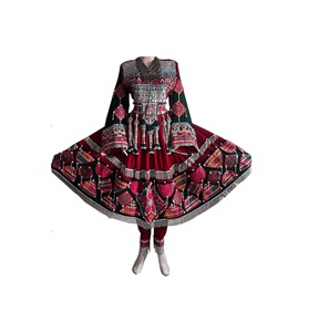 Vestidos Kuchi afganos Vestido kuchi vintage étnico tribal, vestidos de colores vibrantes tradicionales de fiesta Kuchi afgano/Pakistán - Product Image 4