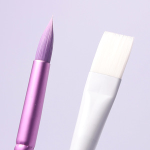 Bview ชุดแปรงผมไนลอนสีน้ำแบบกลมปลายแบนหลากหลายสำหรับการระบายสีแบบมืออาชีพด้ามจับ<span class=keywords><strong>ไม้</strong></span> - Product Image 5