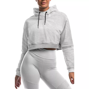 Nueva Llegada Conjunto Deportivo de Dos Piezas para Mujer, Sudadera Corta con Capucha de Punto, Personalizado ODM, Ropa Deportiva de Invierno con Estampado - Product Image 2