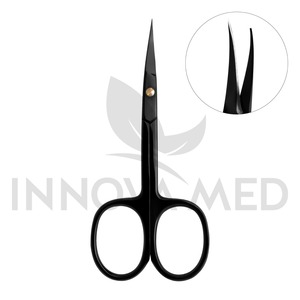 Ciseaux de manucure experts de qualité professionnelle en acier forgé allemand finition noire soins des ongles ciseaux à ongles fabriqués par des professionnels de la beauté - Product Image 2