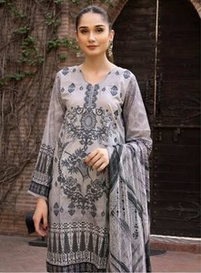 QJ Impex, el traje más vendido de Salwar Kameez indio pakistaní con diseño de césped bordado, camisa de manga larga con bordado de cuello - Product Image 6
