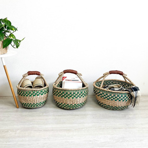 Dệt giỏ với xử lý và nhiều thiết kế đẹp cho quần áo cỏ biển giỏ giặt giỏ phòng khách lưu trữ từ Việt Nam - Product Image 1