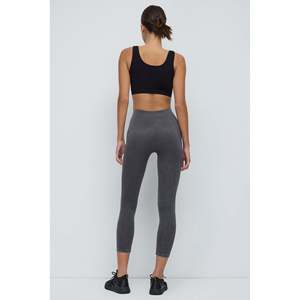 Leggings Deportivos Mega Merchant Charcoal de Cintura Alta, Acanalados, de Chifón, Estilo Casual con Comodidad Elástica para Todas las Temporadas - Product Image 6