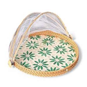 Mother of Pearl Food Cover Handmade Natural Shell For Food <b>Protection</b> Serving <b>Table</b> And Interior Decor From Vietnam - Product Image 2