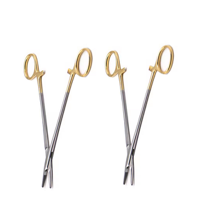 Pinzas Quirúrgicas de Ortodoncia Profesionales, Portaagujas Chapado en Oro, Punta TC, Acero Inoxidable Alemán, Manual, Reutilizable - Product Image 5