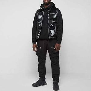 2024 OEM logotipo personalizado diseñador hombres alta calidad invierno burbuja chaleco transpirable cómodo sin mangas brillante chaqueta acolchada lona - Product Image 6