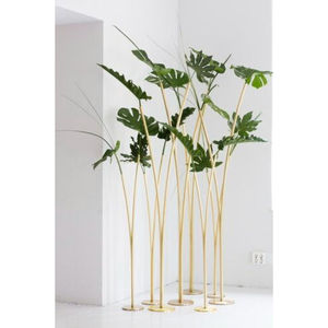 Modern <b>U</b> Shape Iron/Brass Pipe Flower Vase Gold Finish for Home Wedding <b>Living</b> Room Tabletop Decoration - Product Image 2