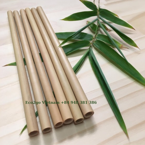 El mejor juego de pajitas de bambú natural para beber té de burbujas a granel de Vietnam con logotipo láser grabado hecho de material de alta calidad - Product Image 3