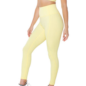 Femmes Gym Fitness Wear 2025 Meilleur Design Polyester Matériel Yoga Leggings avec Élastique Taille Moyenne Solide Motif - Product Image 1