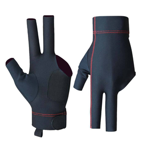 Custom Billiards Sports Gloves Breathable Lightweight Non Slip Polyester Spandex Pad 3 Fingers Pool Cue Shooting Snooker - Product Image 2
